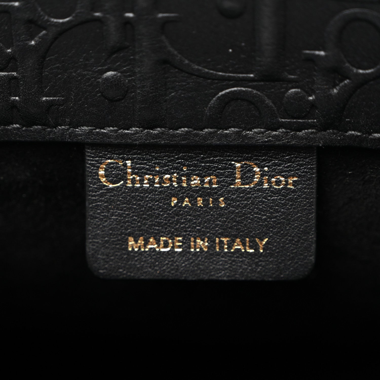 Oblique Calfskin Embossed Medium Book Tote Black