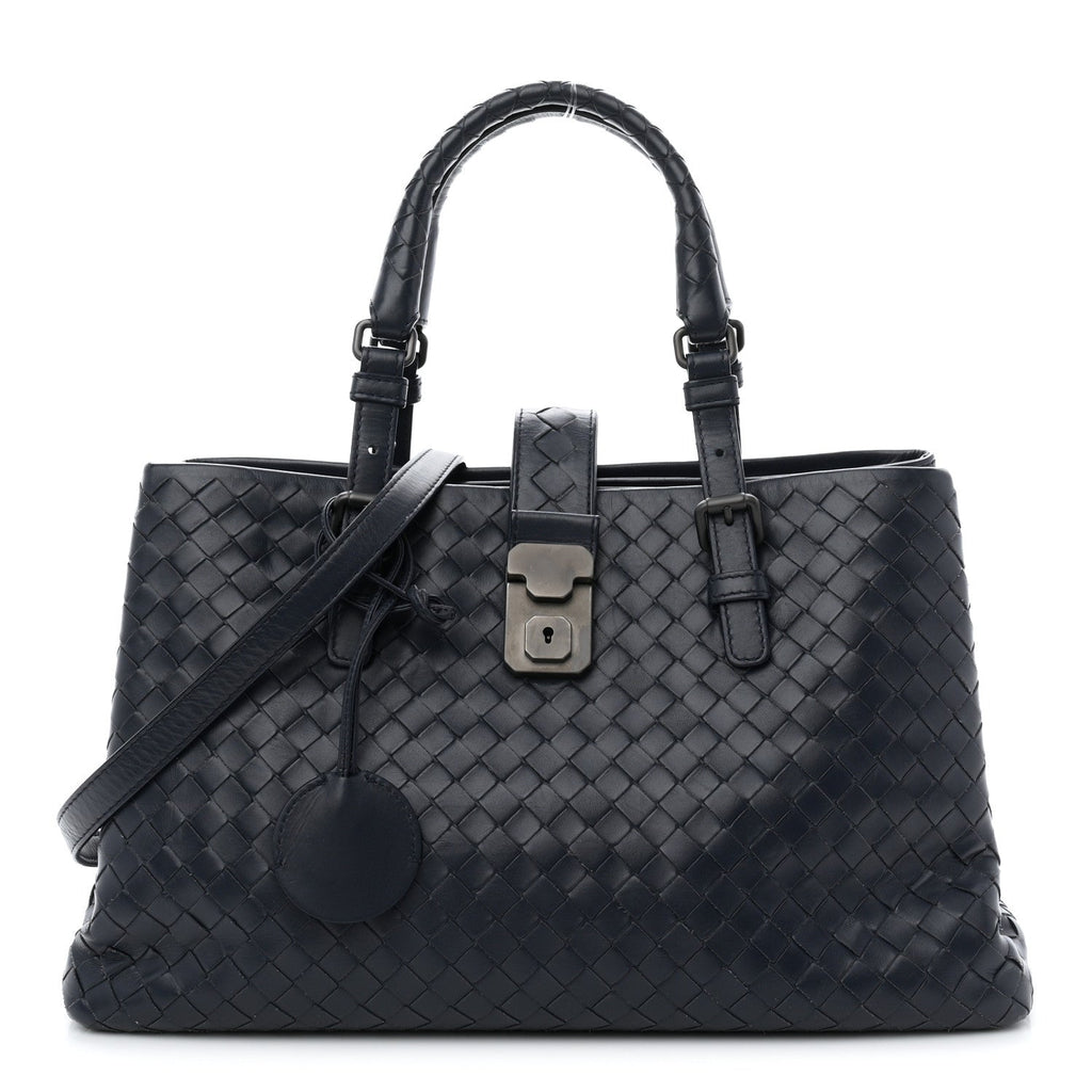 Light Calf Intrecciato Small Roma Tote  Light Tourmaline