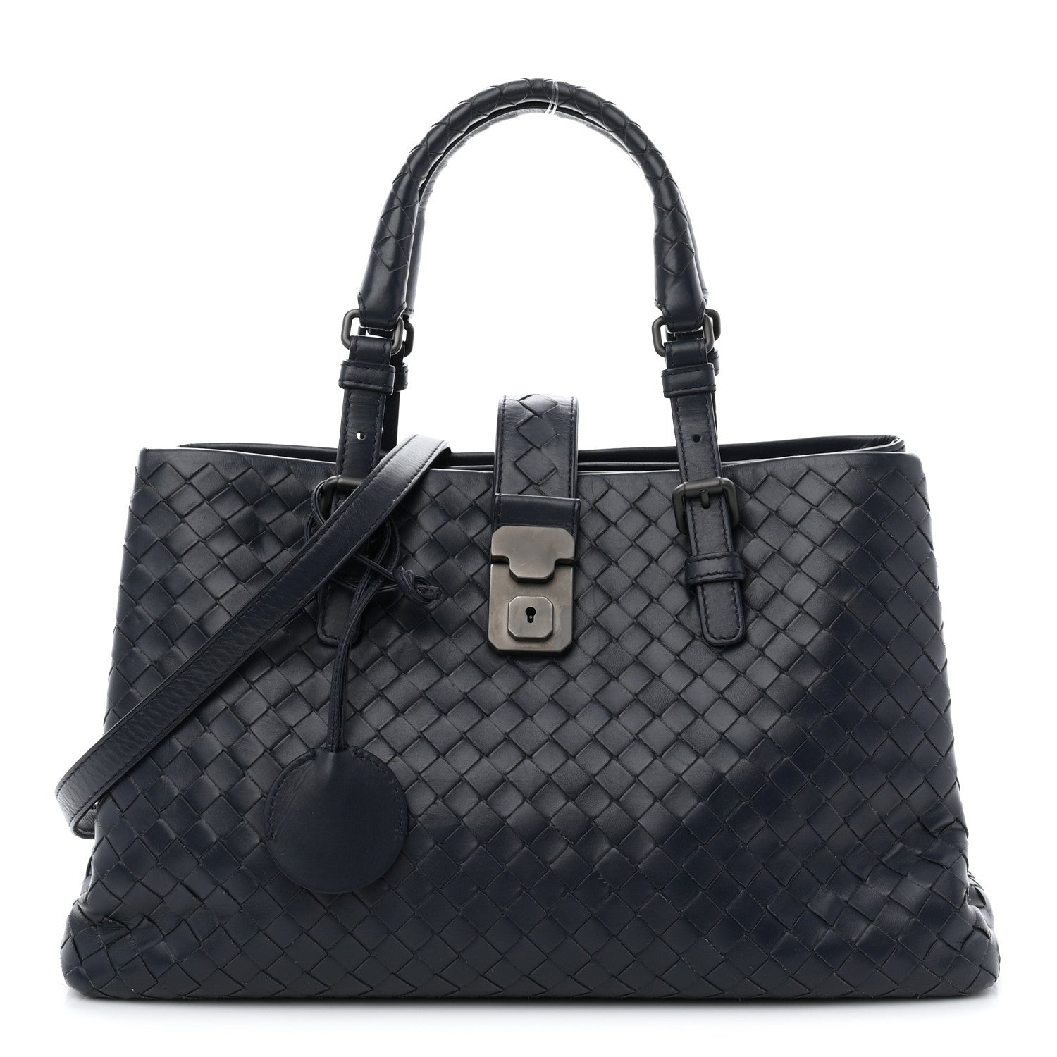 Light Calf Intrecciato Small Roma Tote  Light Tourmaline