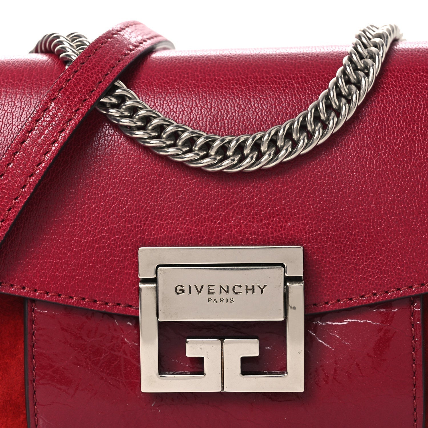 Goatskin Mini GV3 Shoulder Bag Cherry Red