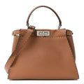 Cuoio Romano Selleria Bi-Color Medium Peekaboo Iconic Satchel Mou Deserto