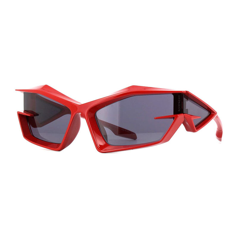 Givenchy Sunglasses Geometric Full Rim, White Frame and Smoke Mirror Lens GV40049U21C