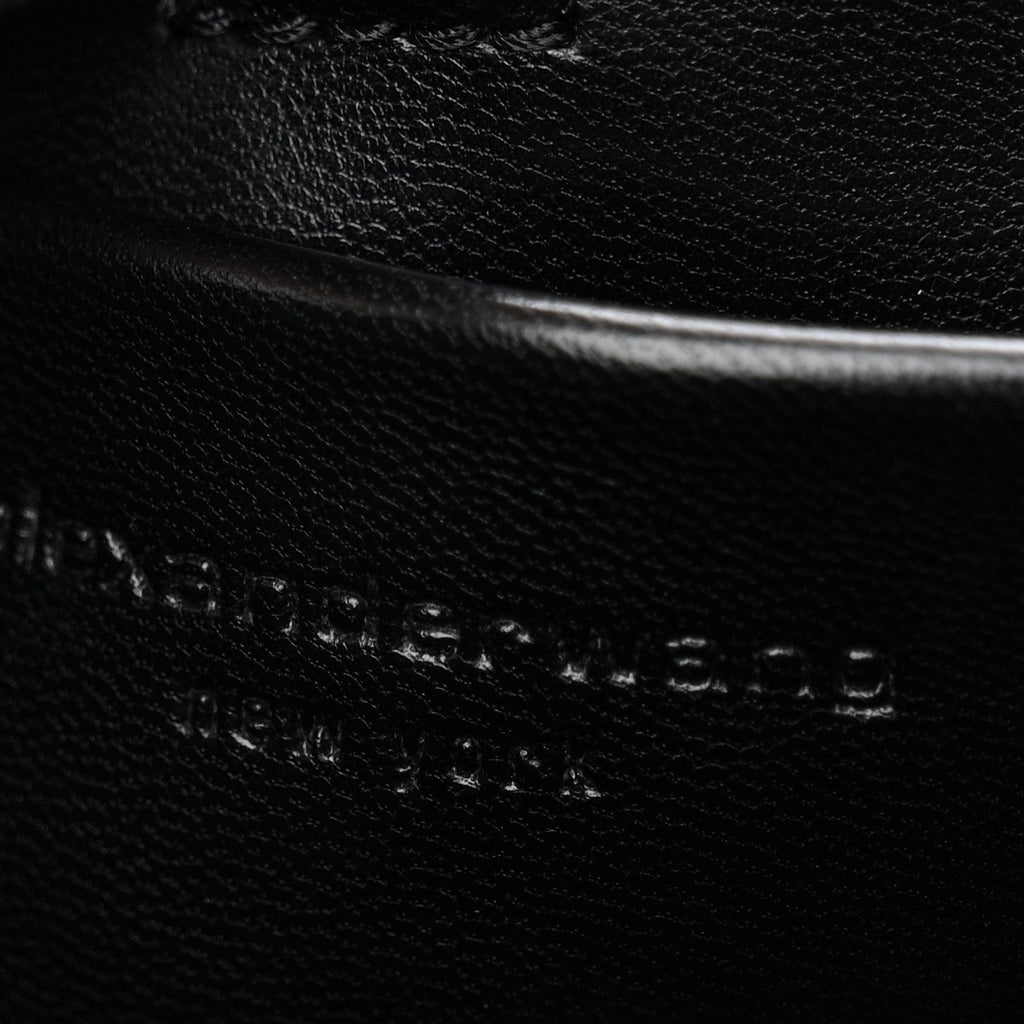 Sheepskin Studded Small Spike Hobo Black