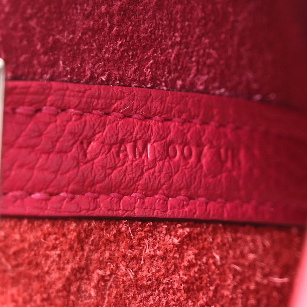 Taurillon Clemence Casaque Picotin Lock 22 MM Rose Extreme Rose Mexico Rouge De Coeur