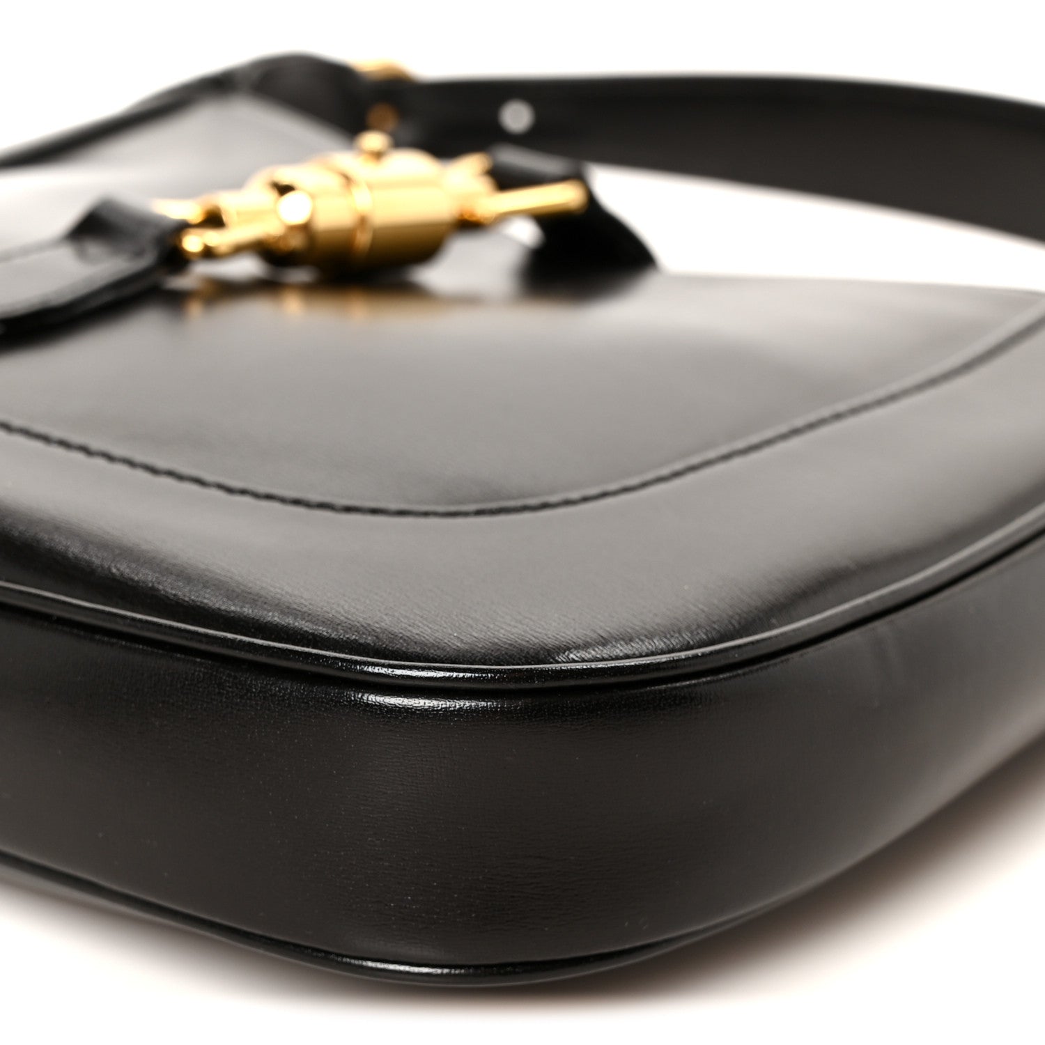 Boarded Dyana Lux Calfskin Small Jackie 1961 Hobo Black