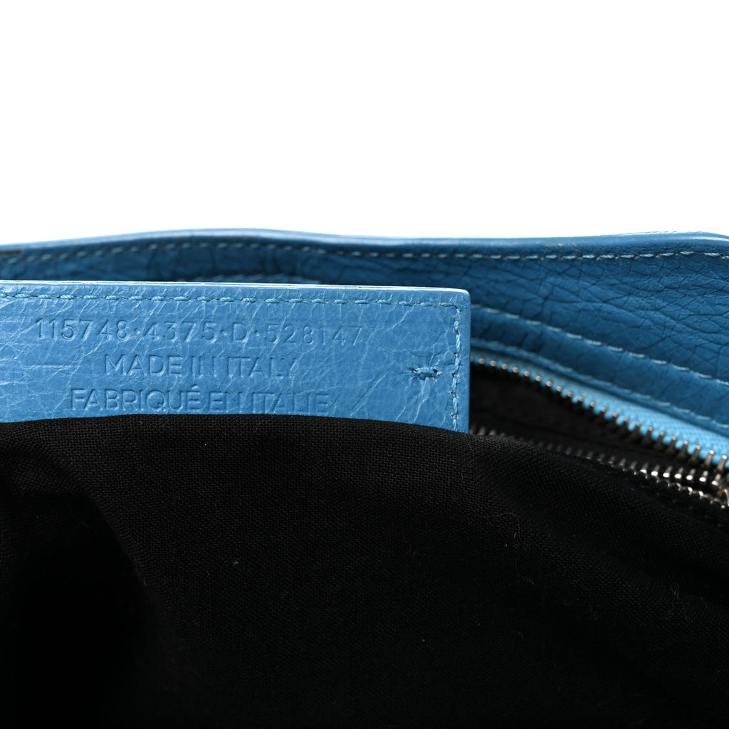 Agneau Classic Silver Hardware City Bleu Azur Clair