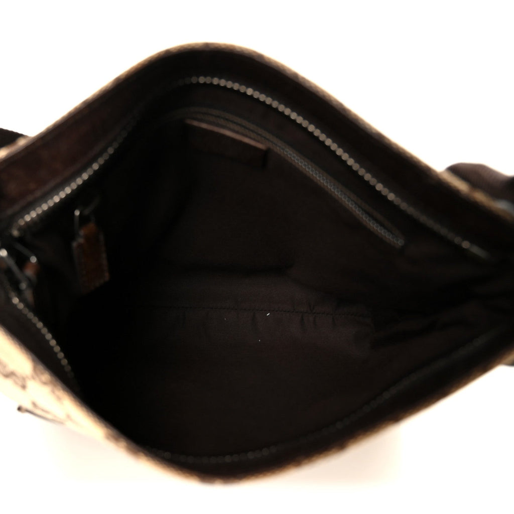 Monogram Flat Messenger Bag Dark Brown