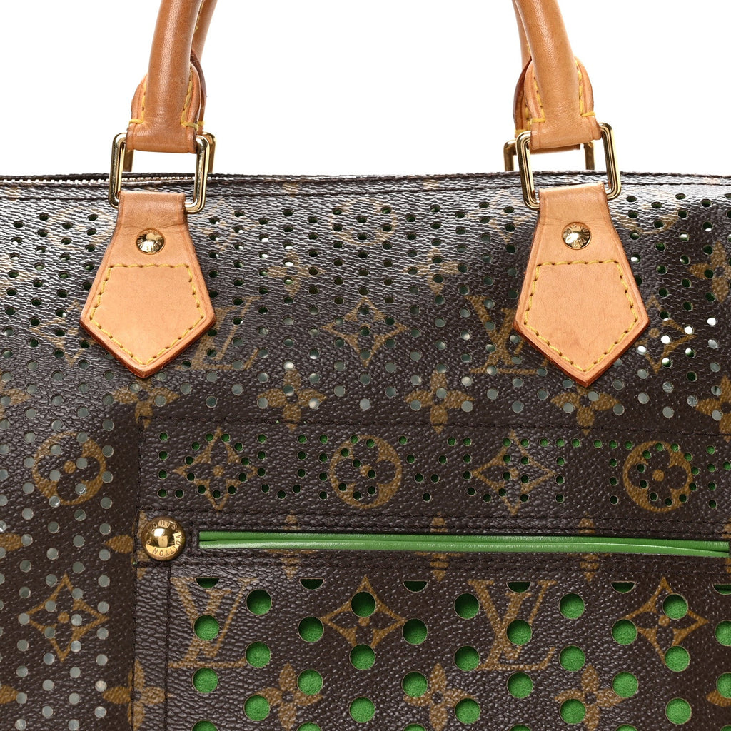 Monogram Perforated Speedy 30 Green