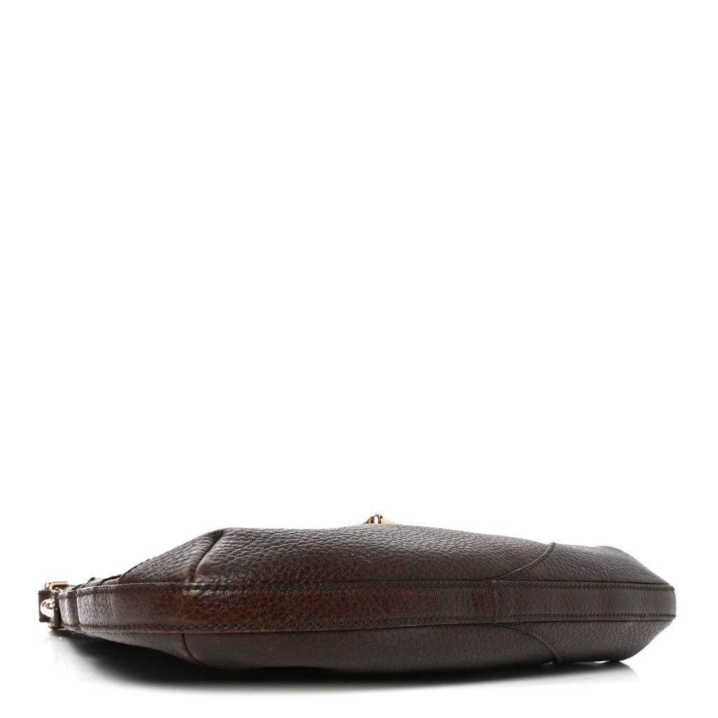 Grained Calfskin Hasler Hobo Brown