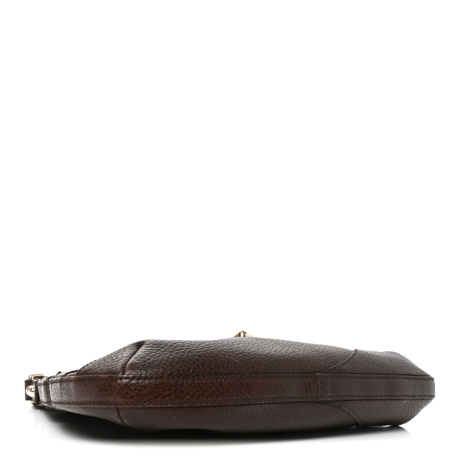 Grained Calfskin Hasler Hobo Brown