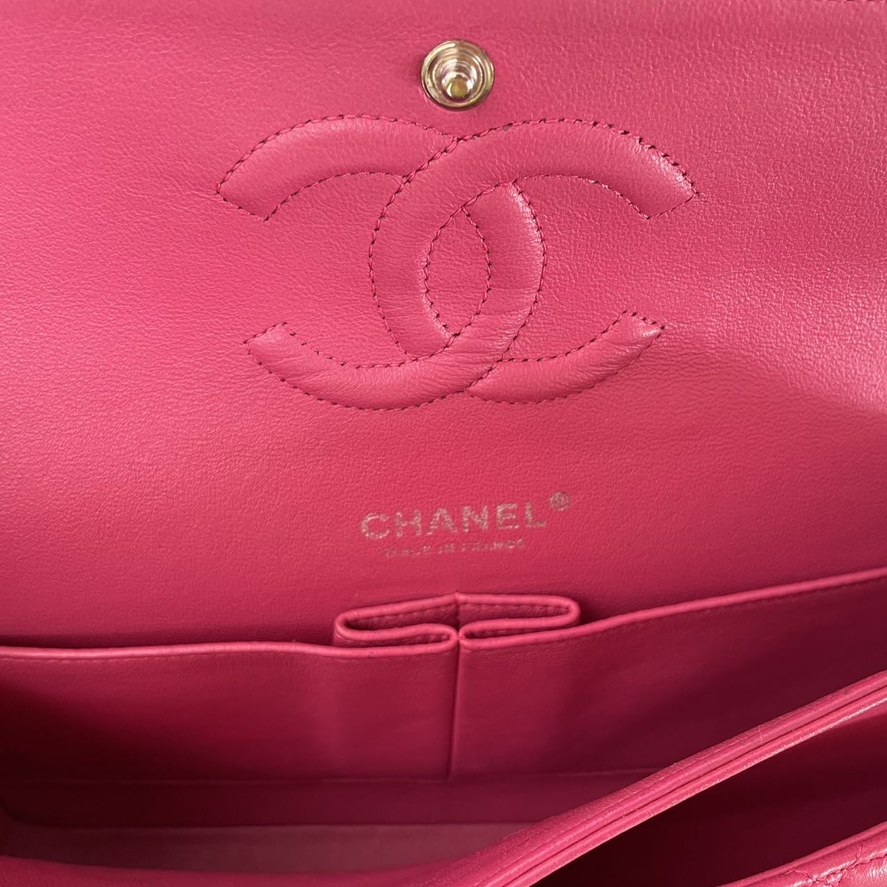 Chanel Pink Timeless Medium Double Flap Bag 2014