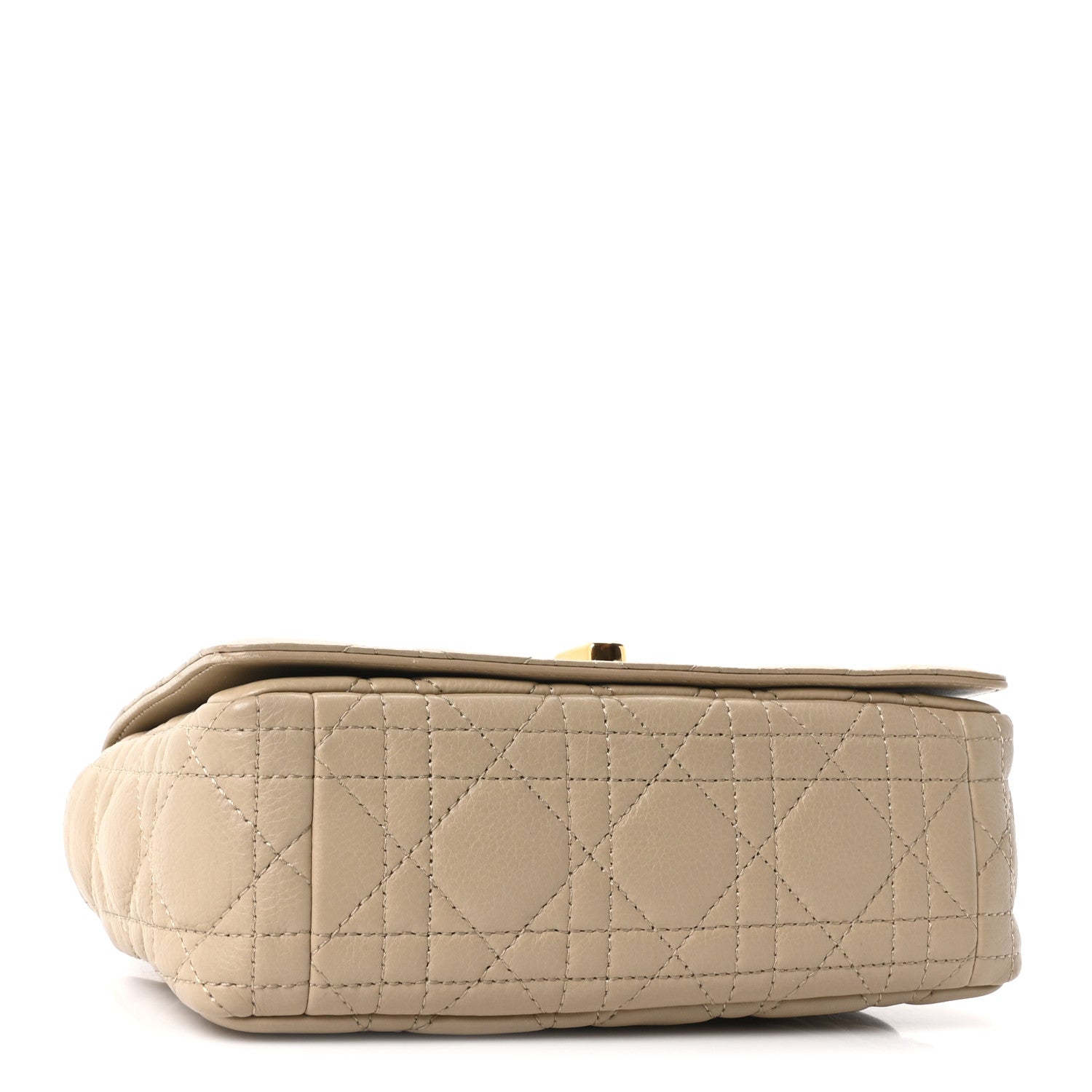 Calfskin Cannage Small Caro Bag Beige
