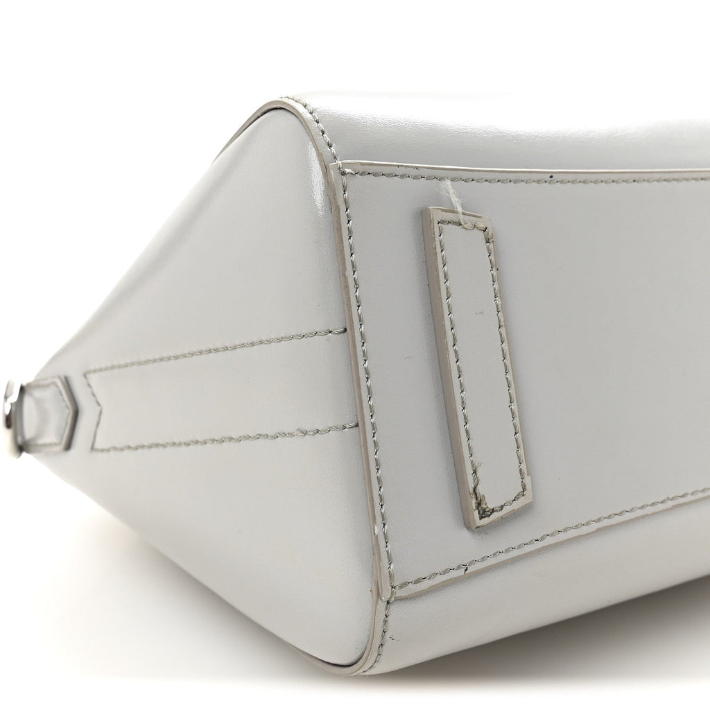 Box Calfskin Mini Lock Antigona Shoulder Bag Medium Grey