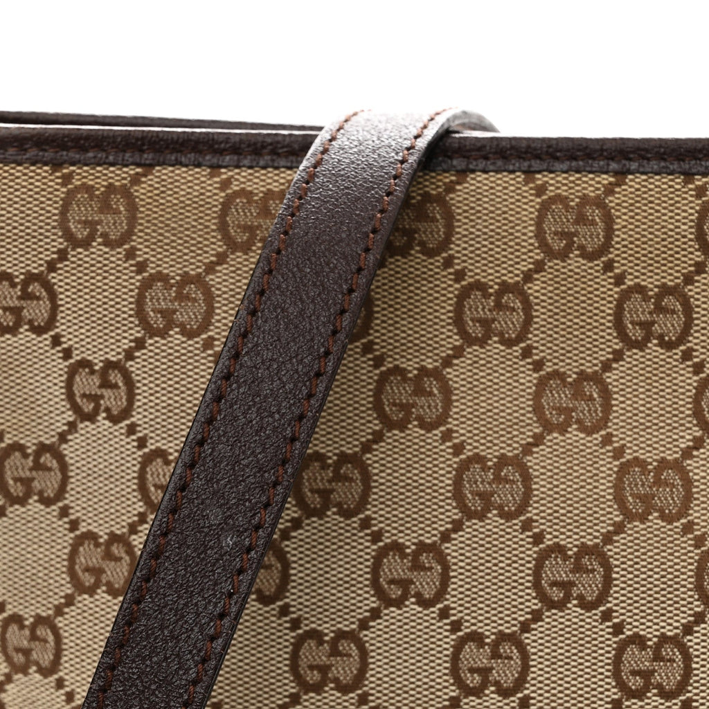 GG Supreme Monogram Medium Flat Messenger Bag Dark Brown