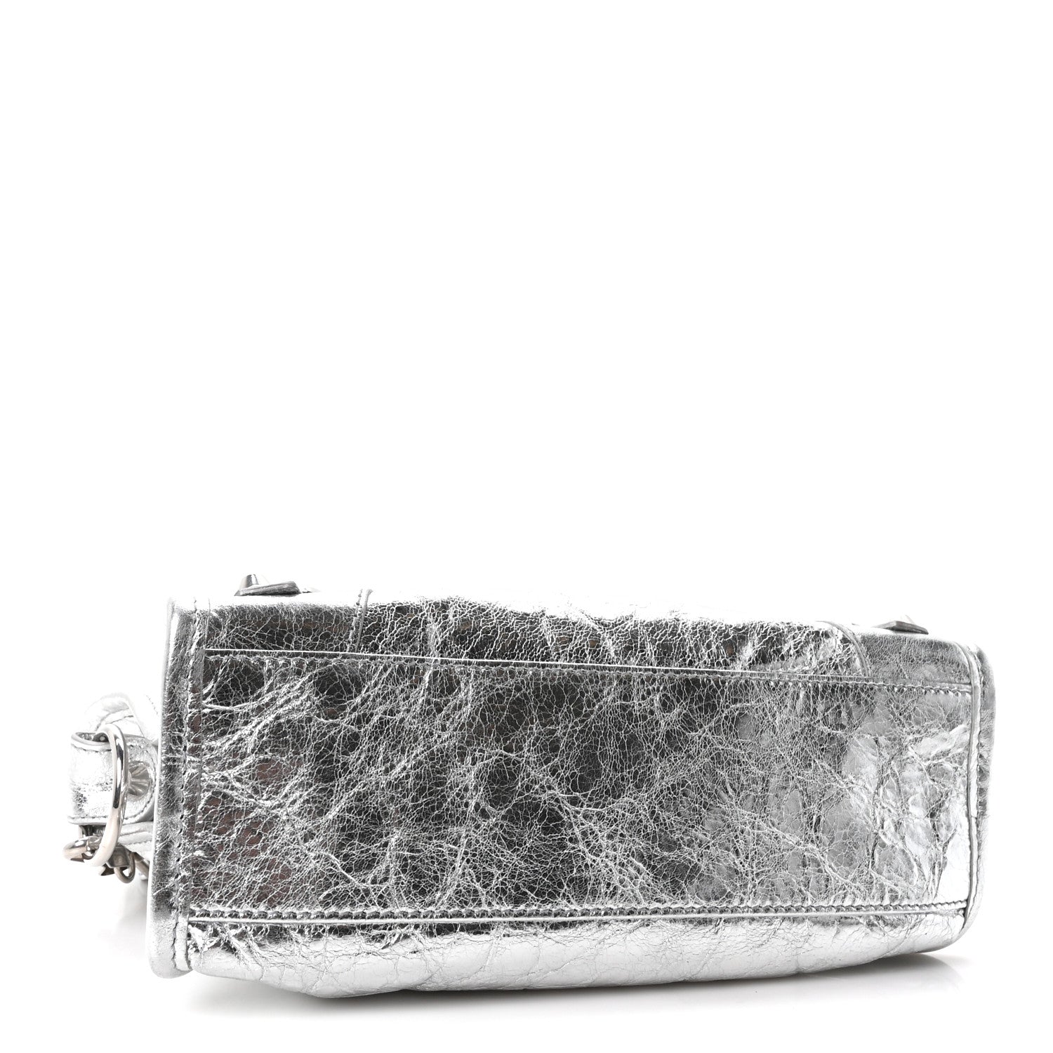 Metallized Arena Lambskin Classic Silver Hardware Le City Mini Silver