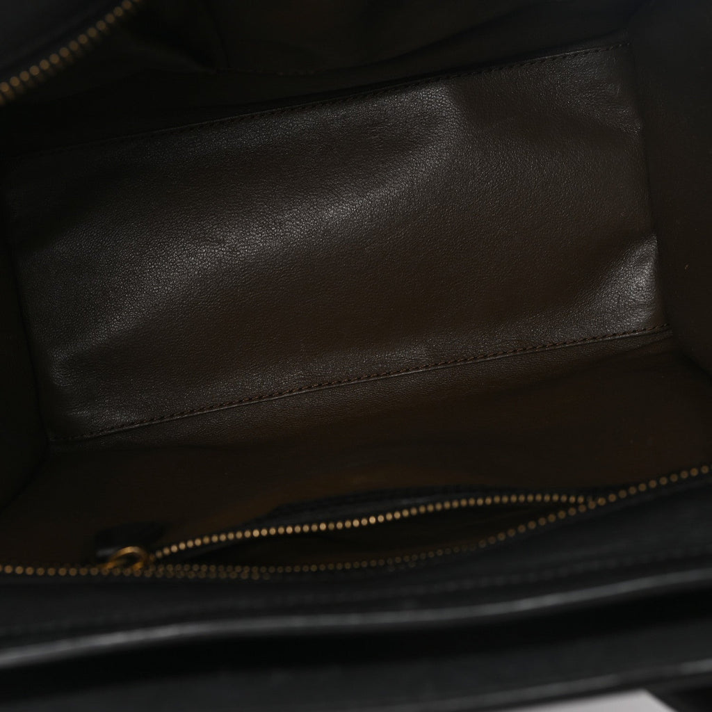 Calfskin Nubuck Suede Micro Tri-Color Luggage Porcelain
