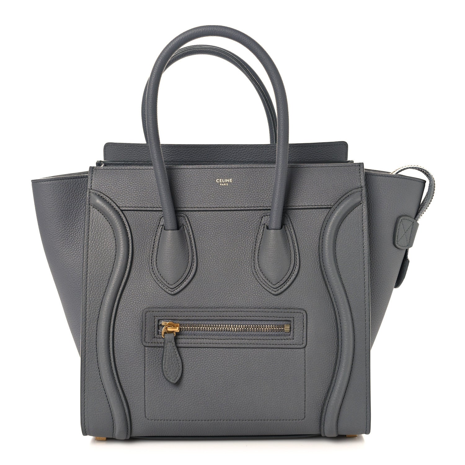 Baby Drummed Calfskin Micro Luggage Kohl