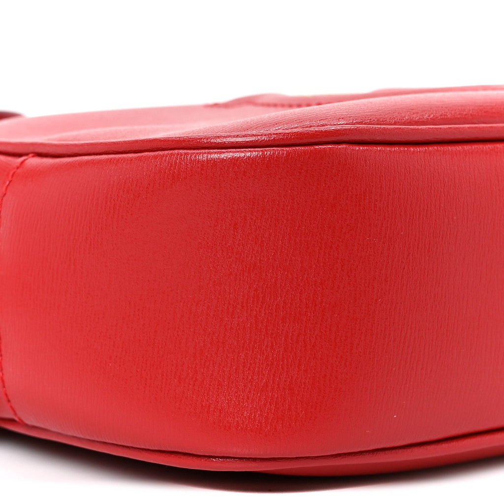 Calfskin Gancini Camera Crossbody Bag Red