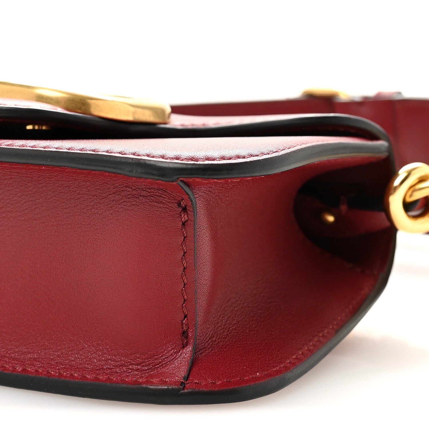 Smooth Calfskin Vlogo Mini Loco Crossbody Bag Dark Red