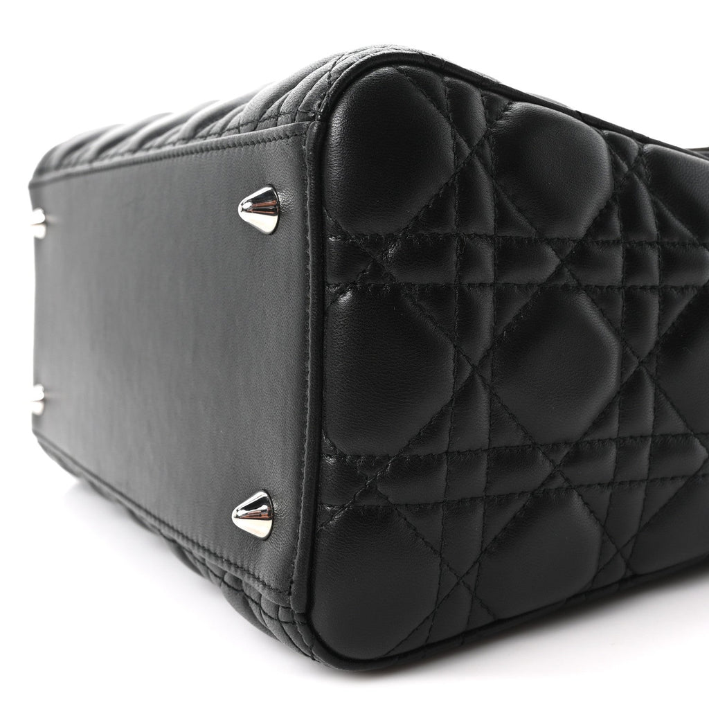 Lambskin Cannage Medium Lady Dior Black