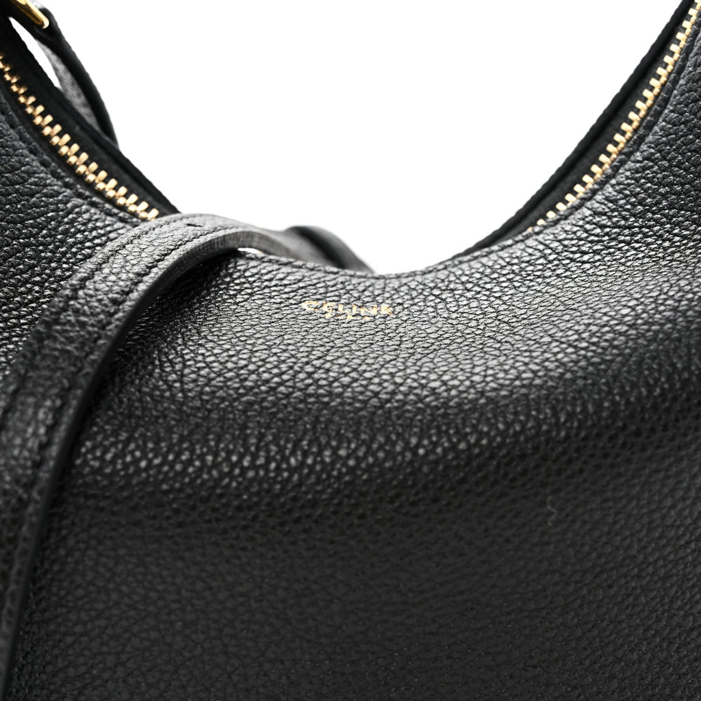 Supple Grained Calfskin Teen Lulu Shoulder Bag Black