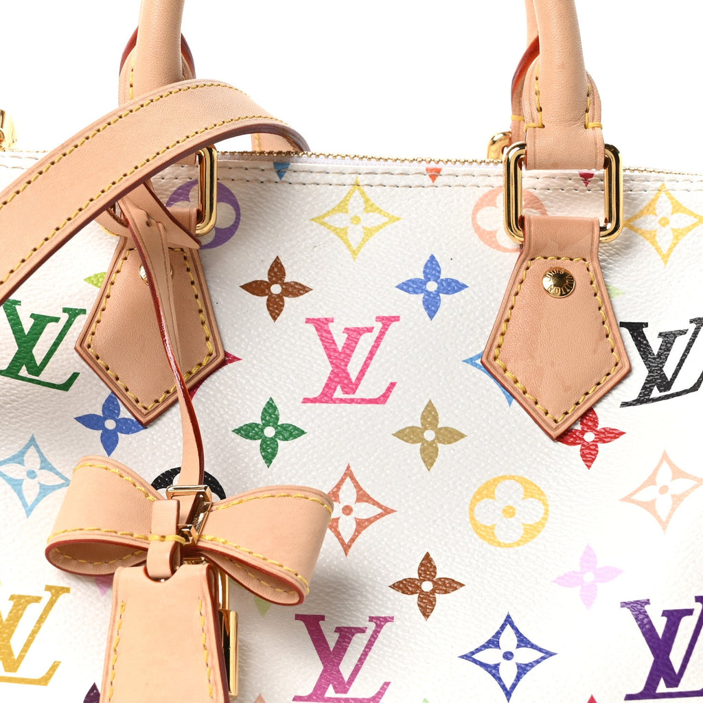 LV X TM Monogram Multicolor Speedy Bandouliere 25 White