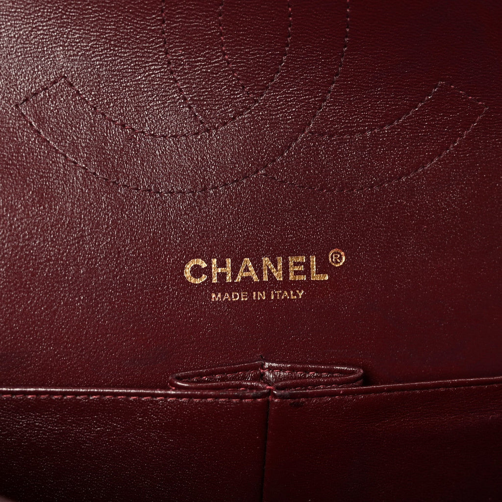 Lambskin Quilted Jumbo Double Flap Black