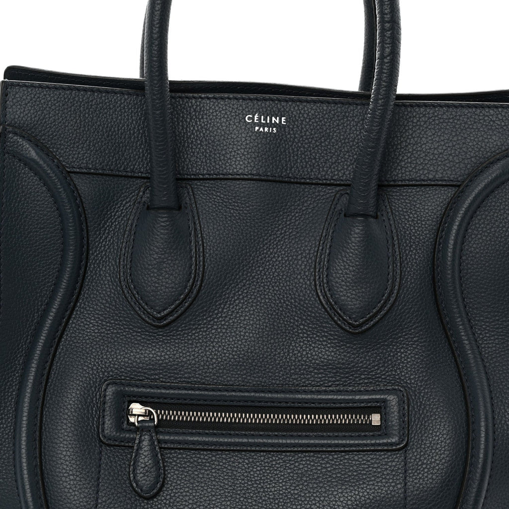 Drummed Calfskin Mini Luggage Slate