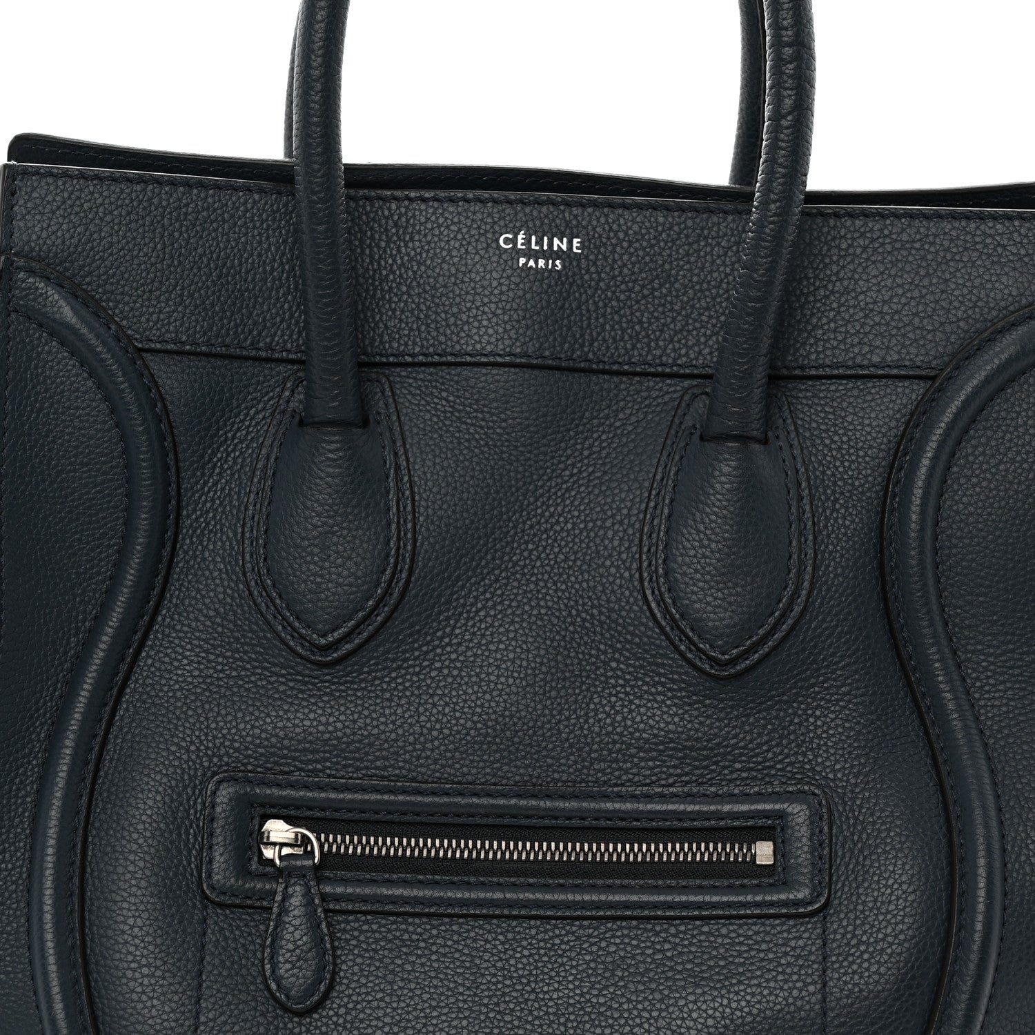 Drummed Calfskin Mini Luggage Slate