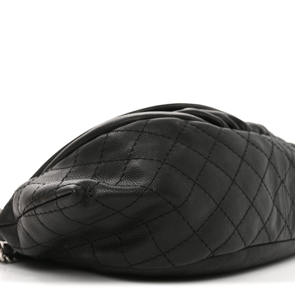 Caviar Half Moon Large Flap Black