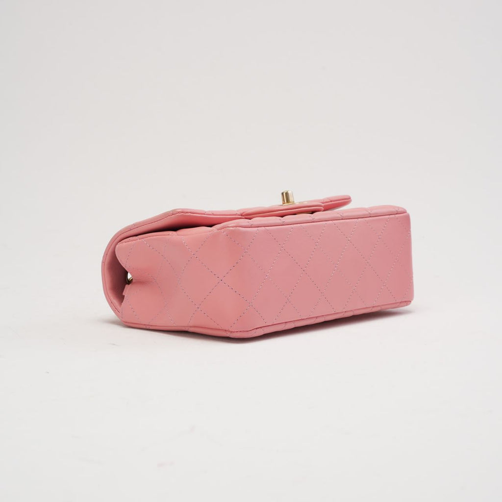 Chanel Pink Mini Rectangular Classic Flap Bag 2019