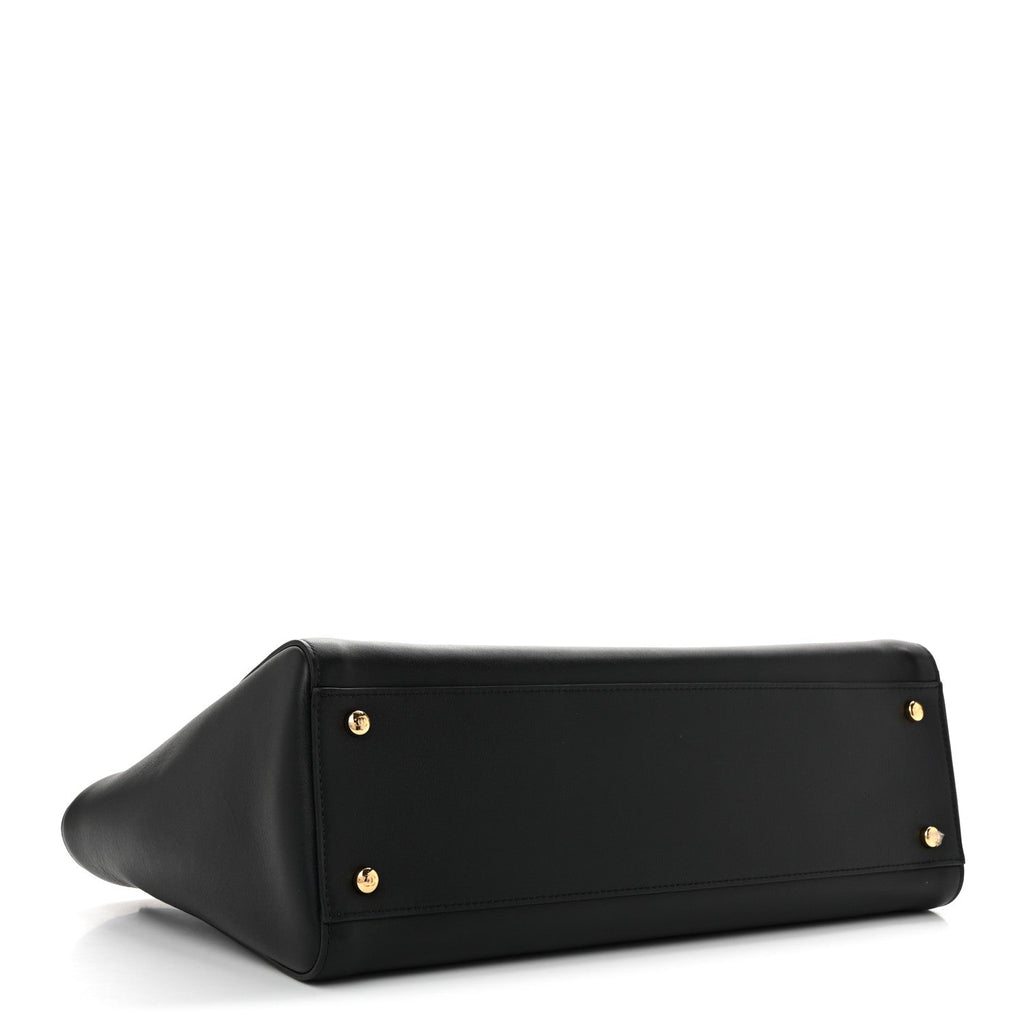 Calfskin Archetype Small Shopping Tote Black