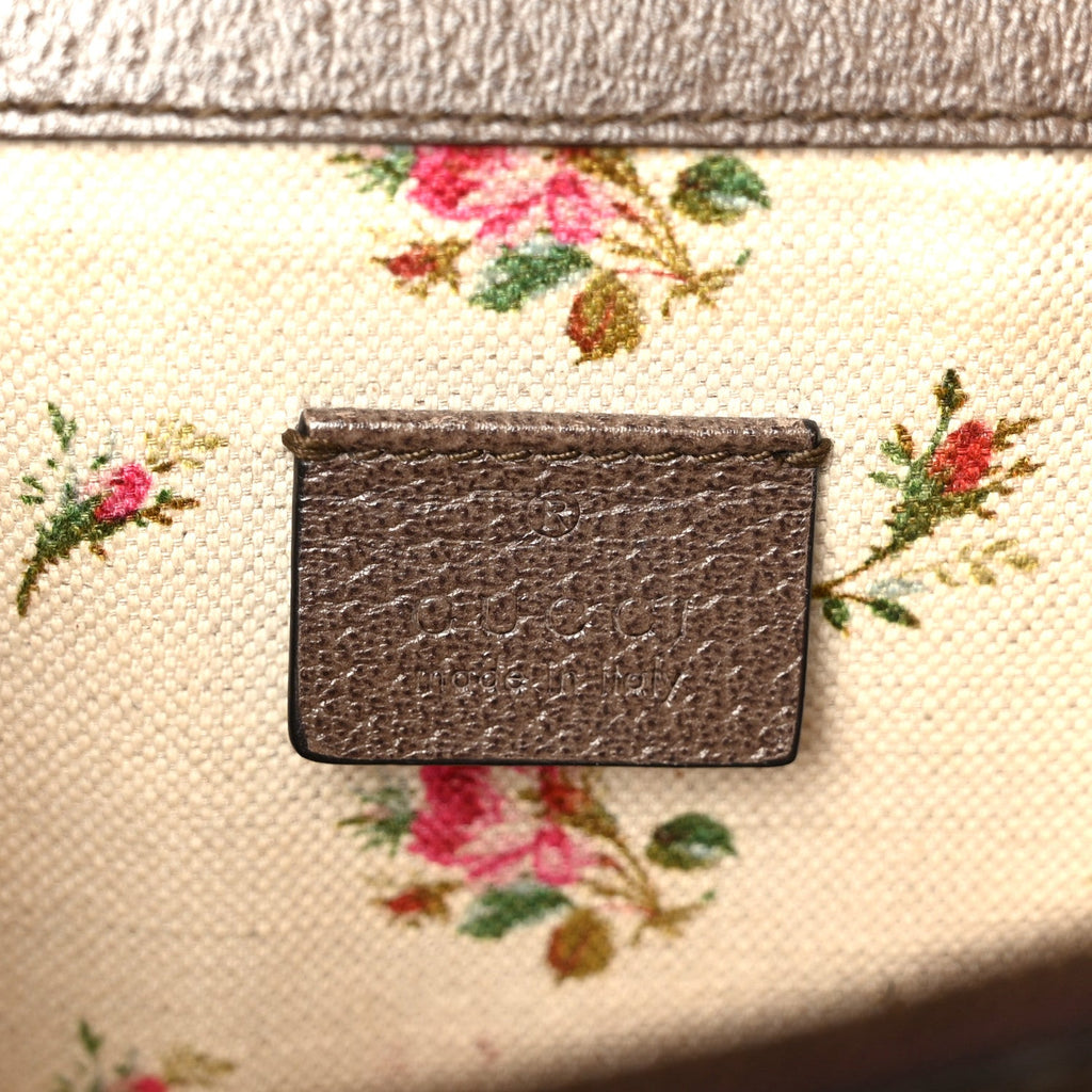 Textured Calfskin Web Medium Dionysus Shoulder Bag New Acero