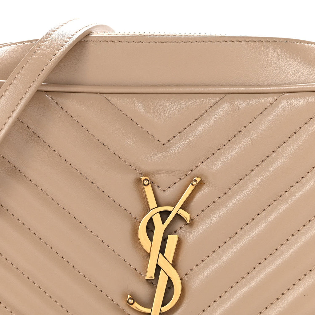 Calfskin Matelasse Monogram Lou Camera Bag Dark Beige