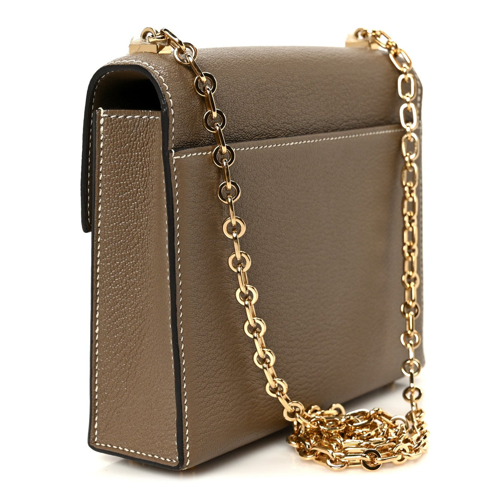 Chevre Chamkila Mini Verrou Chaine Bag Etoupe