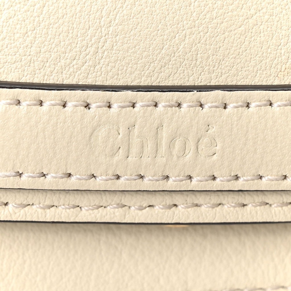 Calfskin Suede Medium Nile Bracelet Bag Off White