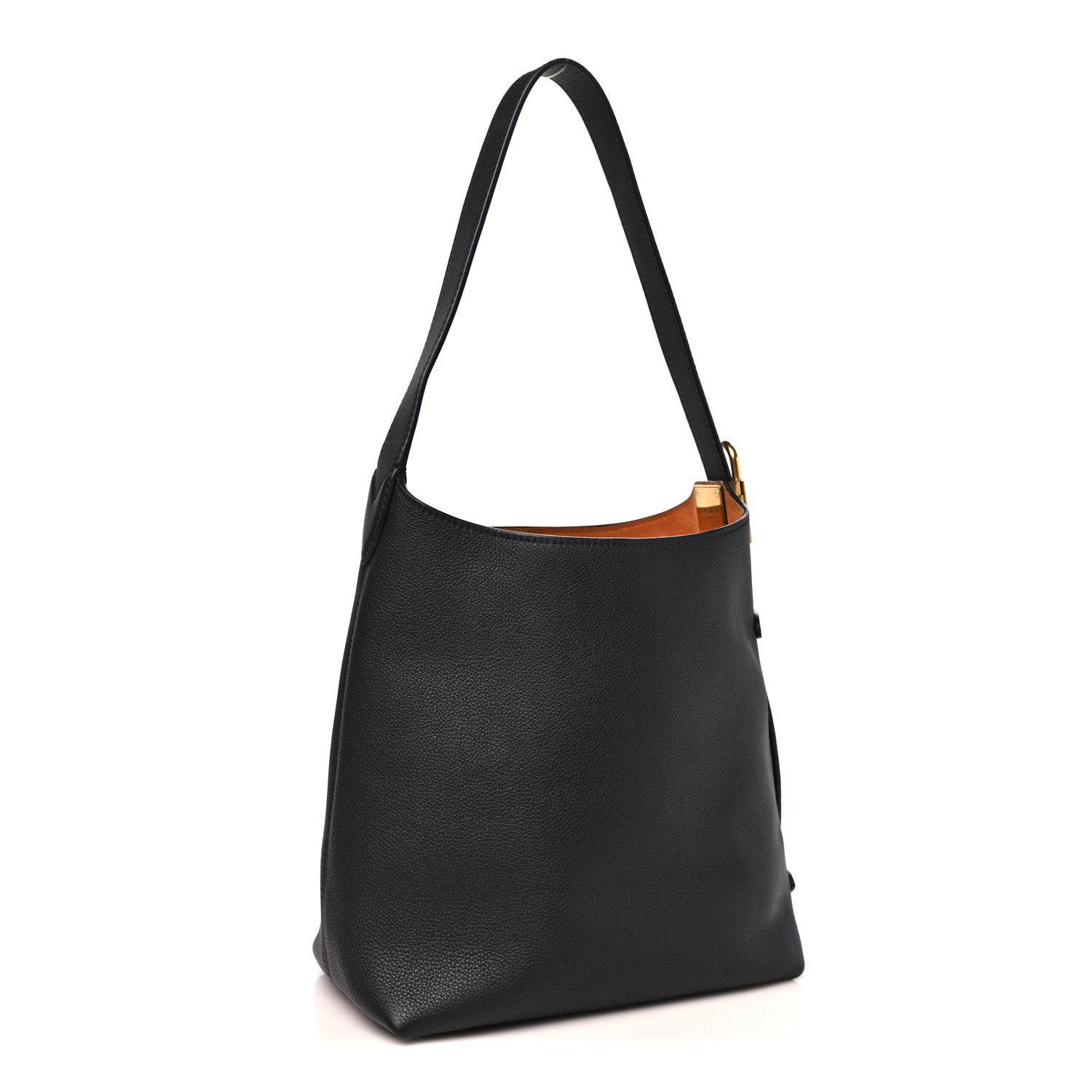 Grained Calfskin Low Key Hobo PM Black