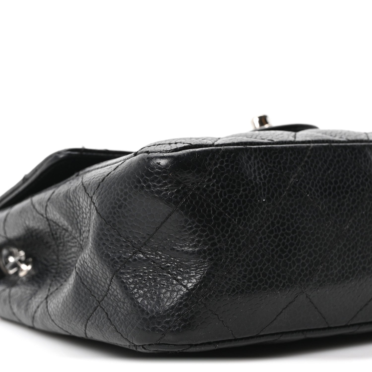 Caviar Quilted Mini Square Flap Black