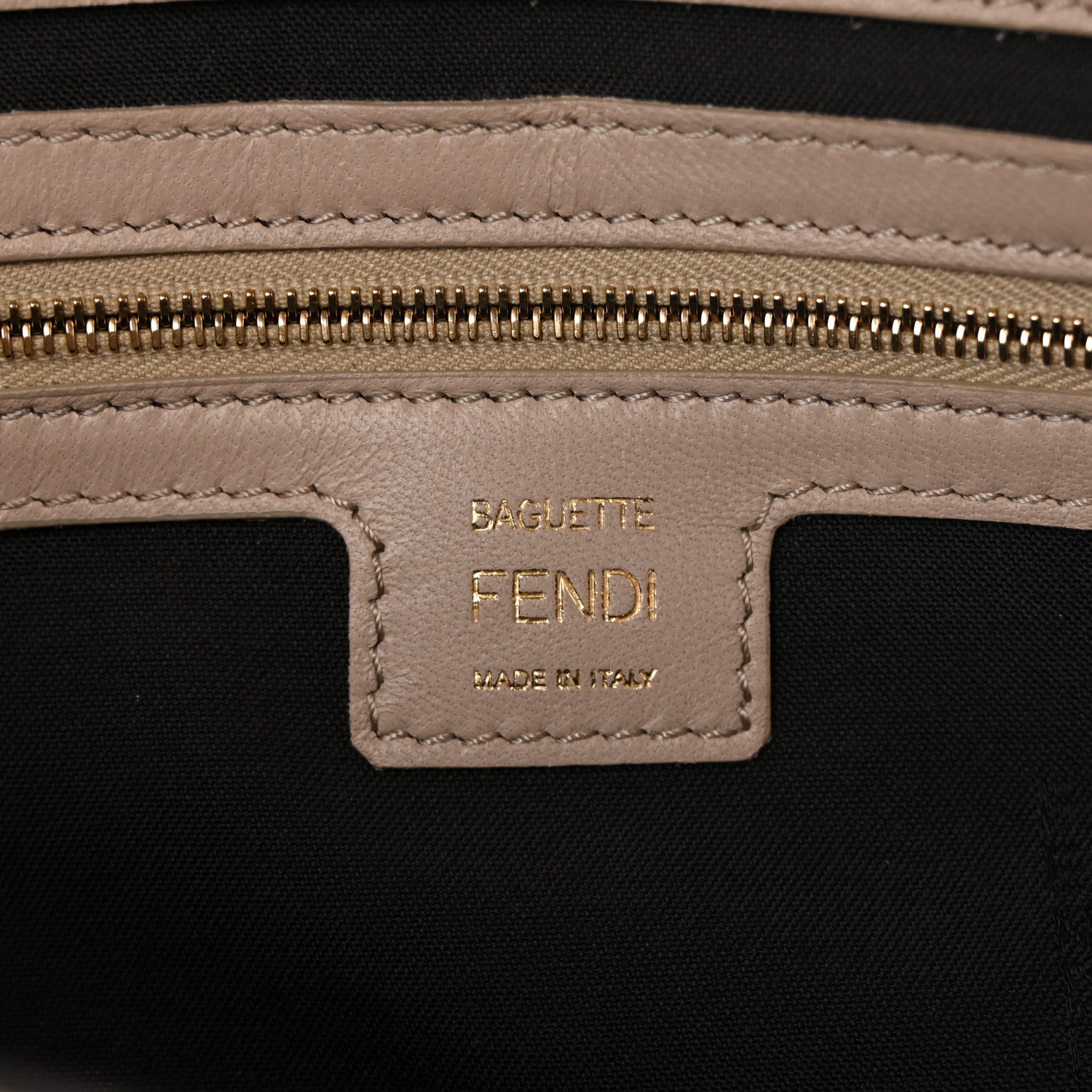 Nappa FF 1974 Embossed Baguette Camelia
