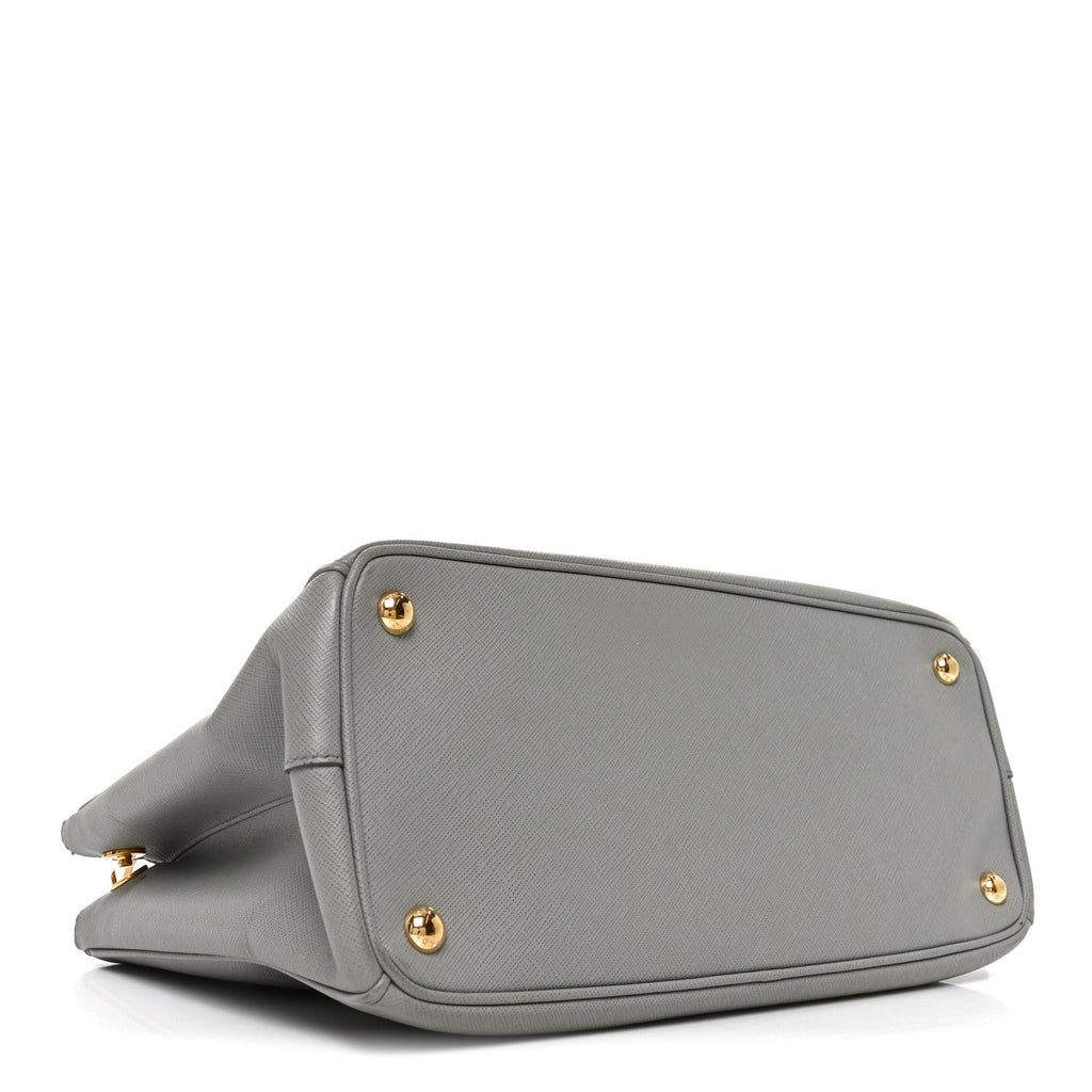 Saffiano Medium Galleria Double Zip Tote Marmo
