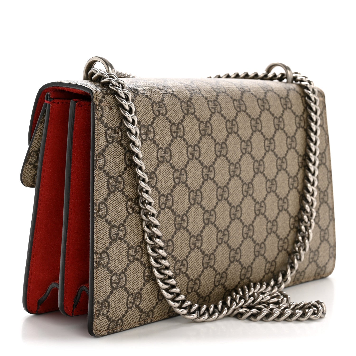 GG Supreme Monogram Small Dionysus Shoulder Bag Red
