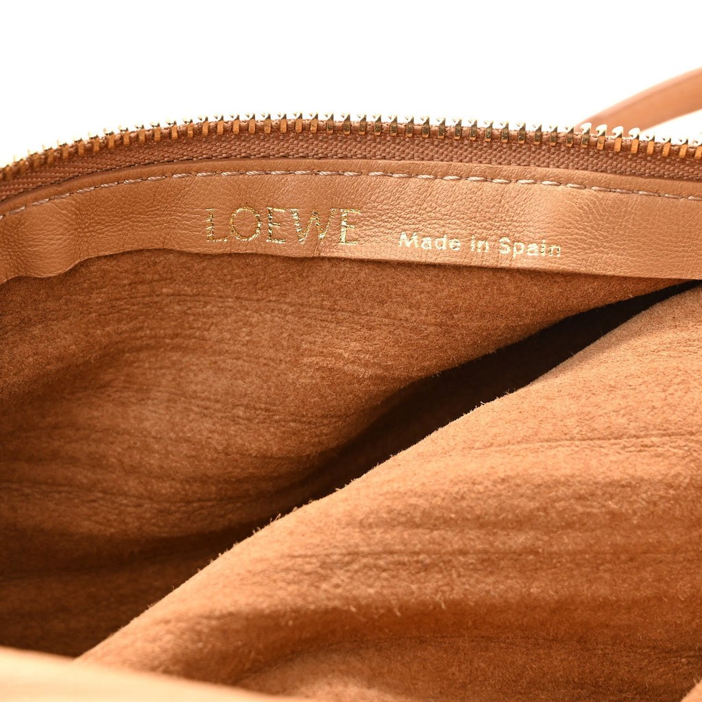 Lambskin Pleated Bracelet Pouch Shoulder Bag Warm Desert