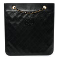 Lambskin Quilted CC Shoulder Bag Black