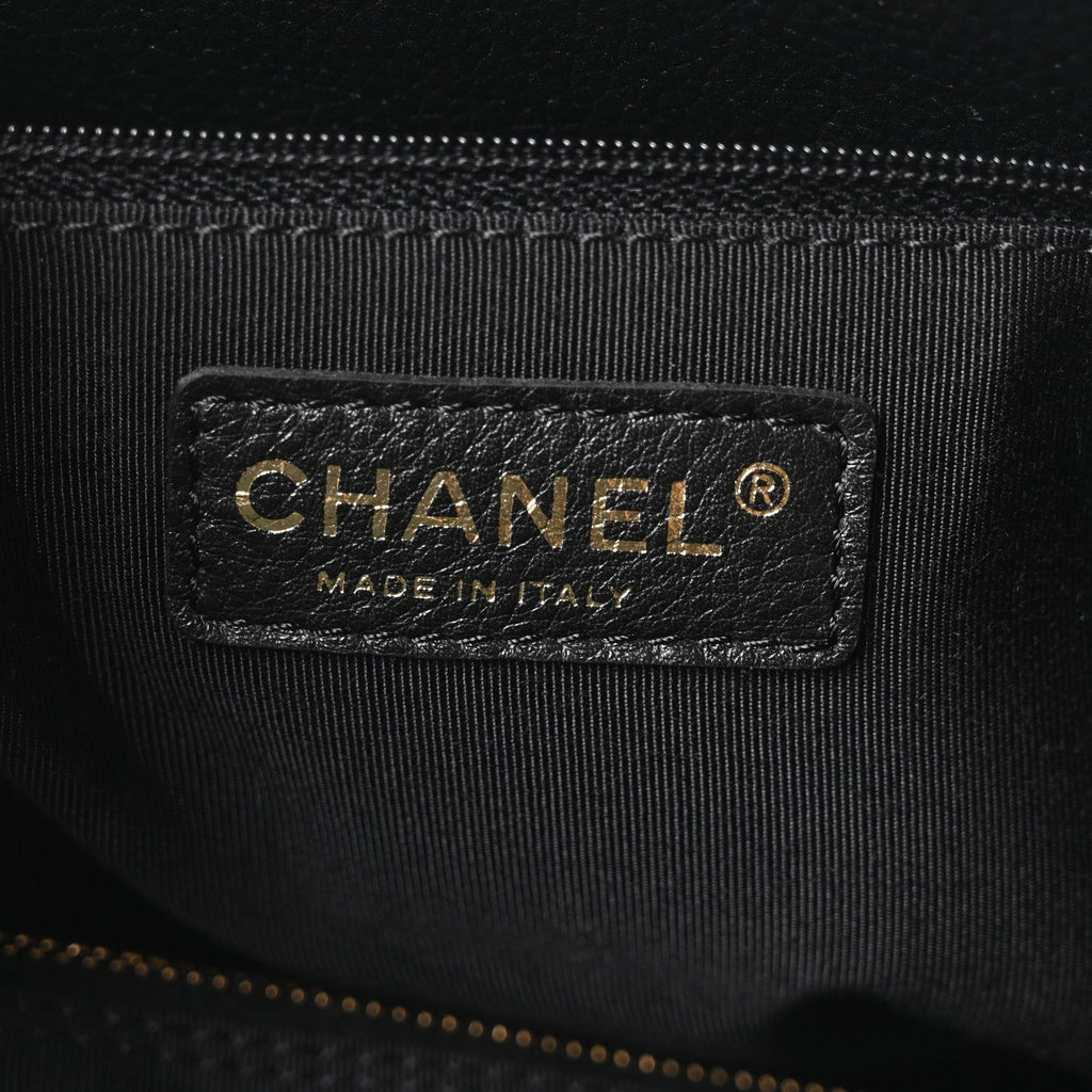 Calfskin Cerf Executive Shopper Tote Black