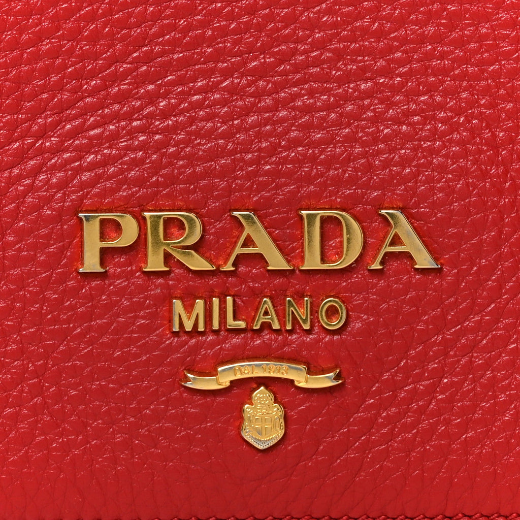 Vitello Daino Flap Crossbody Rosso