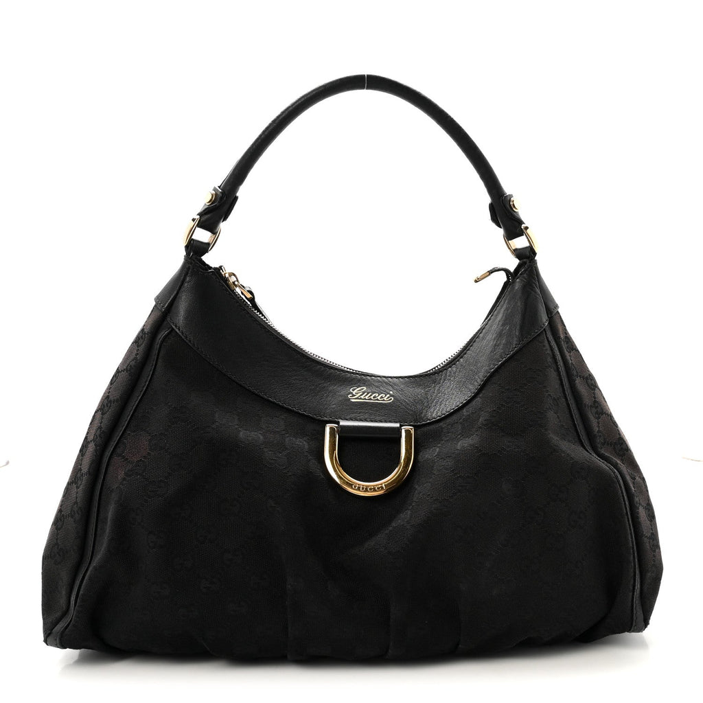 Monogram Large D Ring Hobo Black