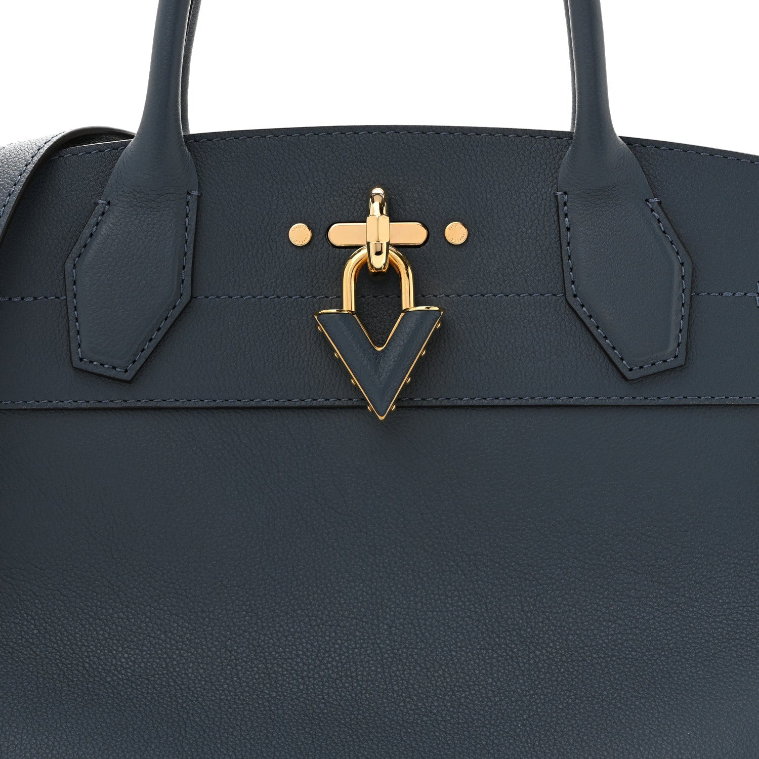 Grained Calfskin Steamer MM Blue