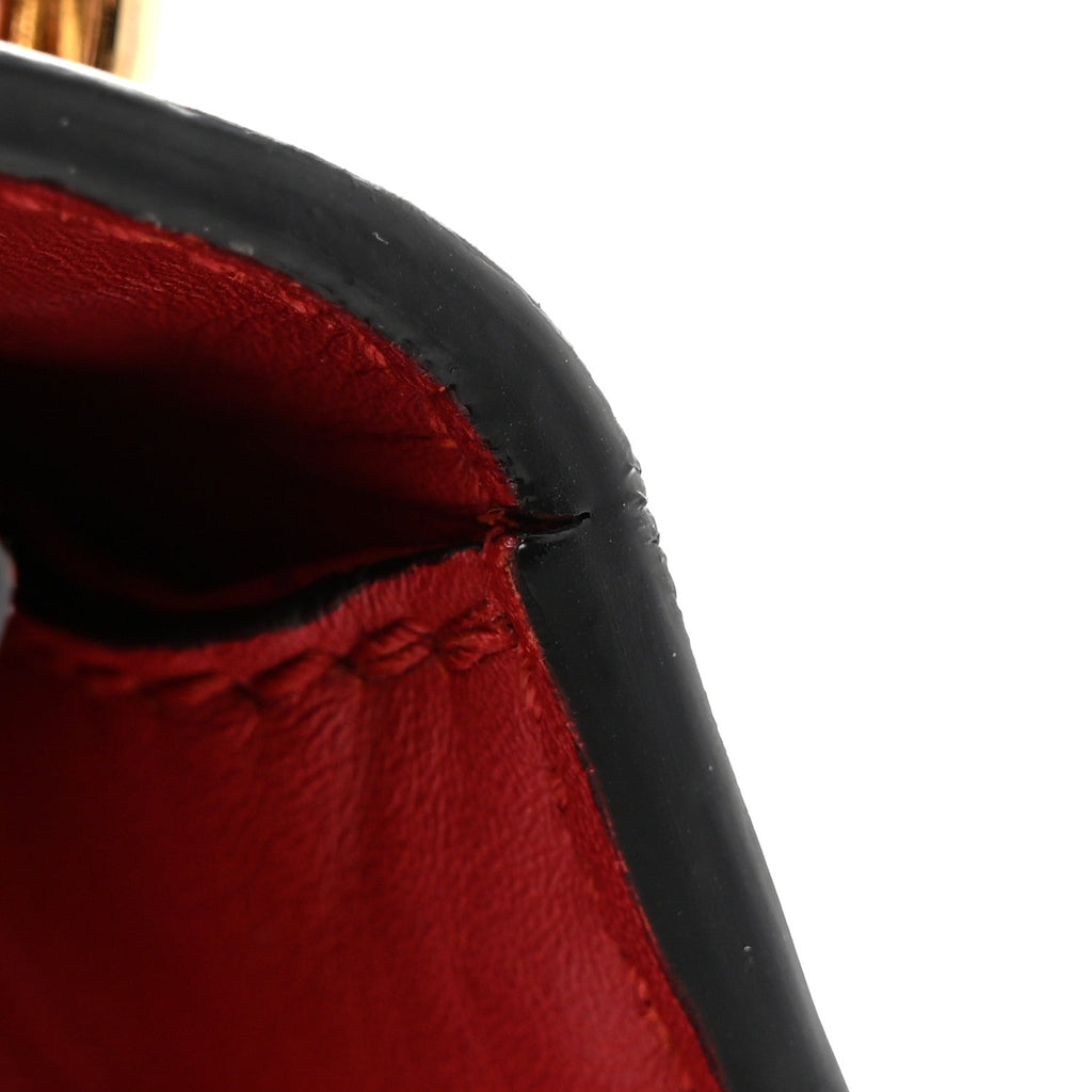 Calfskin Studded Small Padlock Shoulder Bag Hibiscus Red