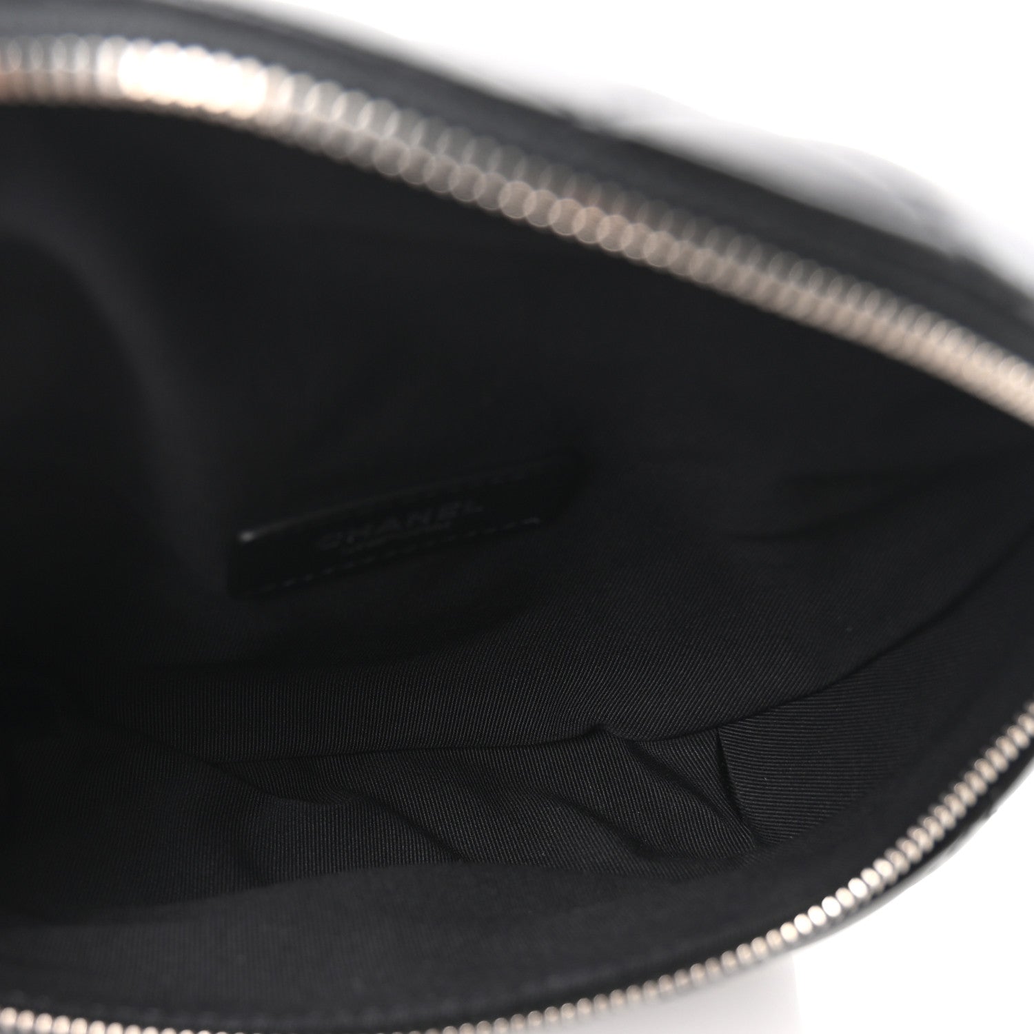 Lambskin Quilted Waist Belt Bag Black
