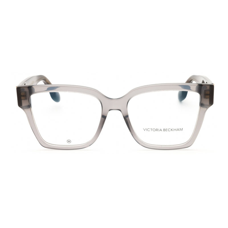 Victoria Beckham Eyeglasses Square Full Rim, Grey Frame and Clear Demo Lenses Lens VB2659038